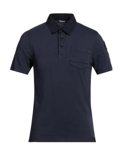 Shop Blauer Man Polo Shirt Midnight Blue Size S Cotton
