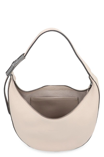 Shop Longchamp M Roseau Essential Hobo Bag In Grey