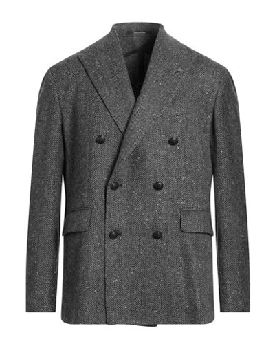 Shop Tagliatore Man Blazer Grey Size 42 Virgin Wool, Polyamide