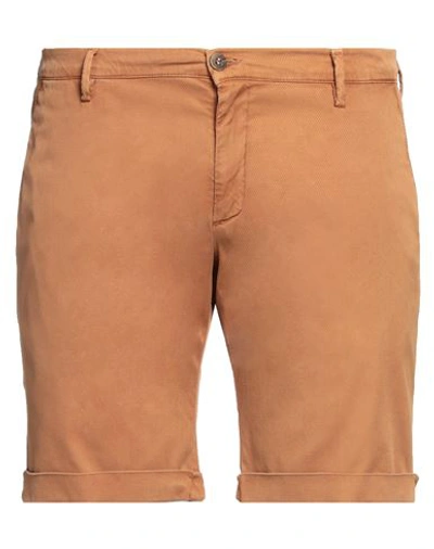 Shop Michael Coal Man Shorts & Bermuda Shorts Camel Size 35 Cotton, Elastane In Beige