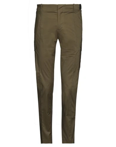 Shop Grey Daniele Alessandrini Man Pants Military Green Size 38 Cotton, Elastane