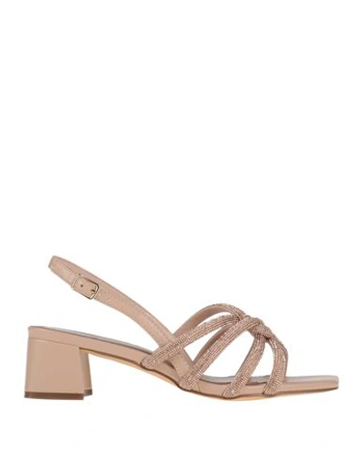 Bibi Lou Woman Sandals Blush Size 7 Textile Fibers In Pink