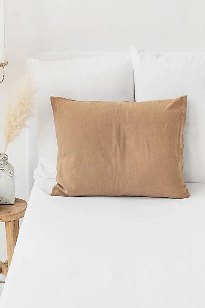 Shop Magiclinen Linen Pillowcase In Latte At Urban Outfitters