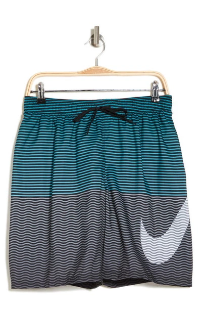 Shop Nike Swoosh 9" Volley Swim Trunks In Black