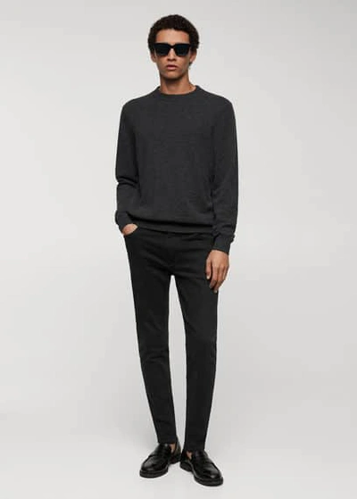 Shop Mango Man Jude Skinny-fit Jeans Black Denim