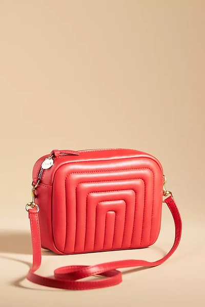 Shop Clare V Quilted Midi Sac Crossbody Bag In Red