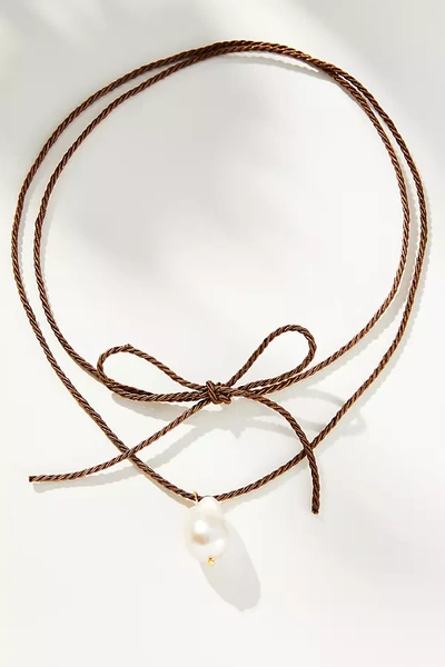 Shop Frasier Sterling Santa Monica Choker Necklace In Brown