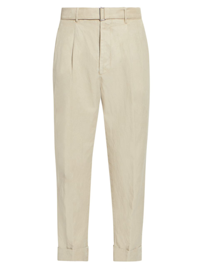 Shop Officine Generale Men's Hugo Garment-dyed Pants In Almond Beige