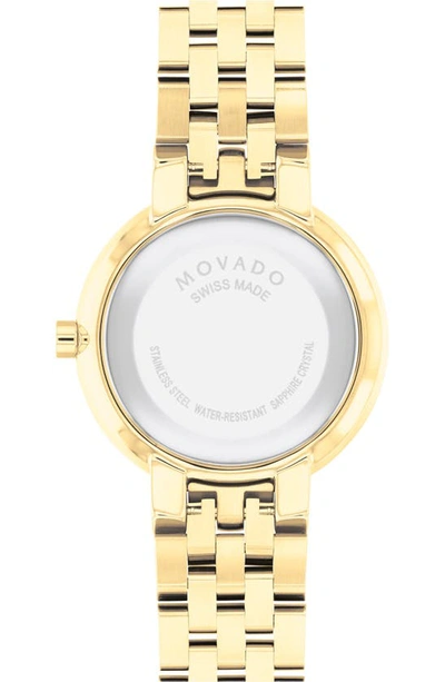 Shop Movado Museum Classic Diamond Bracelet Watch, 29.5mm In White Mop