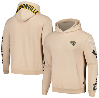 Shop The Wild Collective Unisex   Cream Jacksonville Jaguars Heavy Block Pullover Hoodie In Natural