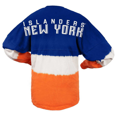 Shop Spirit Jersey Fanatics Branded Royal/orange New York Islanders Ombre Long Sleeve T-shirt
