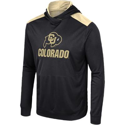Shop Colosseum Black Colorado Buffaloes Warm Up Long Sleeve Hoodie T-shirt