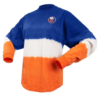 Shop Spirit Jersey Fanatics Branded Royal/orange New York Islanders Ombre Long Sleeve T-shirt