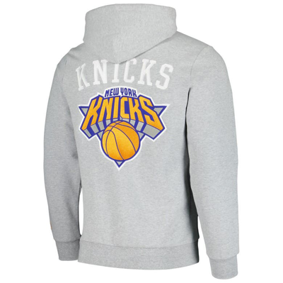 Shop Fisll Unisex  Heather Gray New York Knicks Heritage Crest Pullover Hoodie
