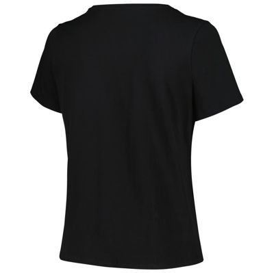 Shop Profile Black Carolina Hurricanes Plus Size Arch Over Logo T-shirt