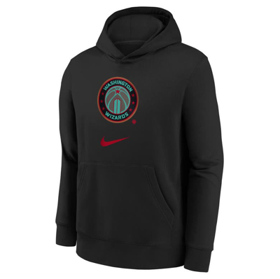 Shop Nike Youth  Black Washington Wizards 2023/24 City Edition Essential Pullover Hoodie