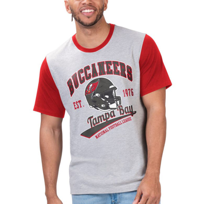 Shop G-iii Sports By Carl Banks Gray Tampa Bay Buccaneers Black Label T-shirt In Heather Gray