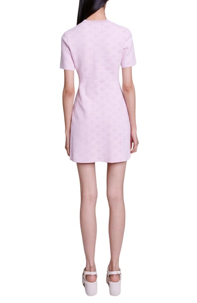 Shop Maje Renthe Mini Sweater Dress In Pale Pink