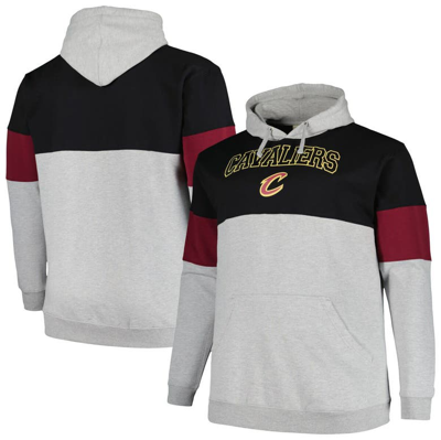 Shop Fanatics Branded Black/wine Cleveland Cavaliers Big & Tall Pullover Hoodie