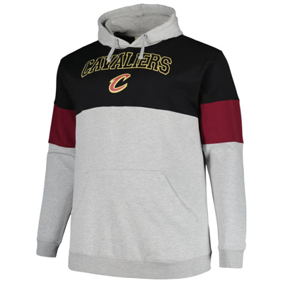Shop Fanatics Branded Black/wine Cleveland Cavaliers Big & Tall Pullover Hoodie