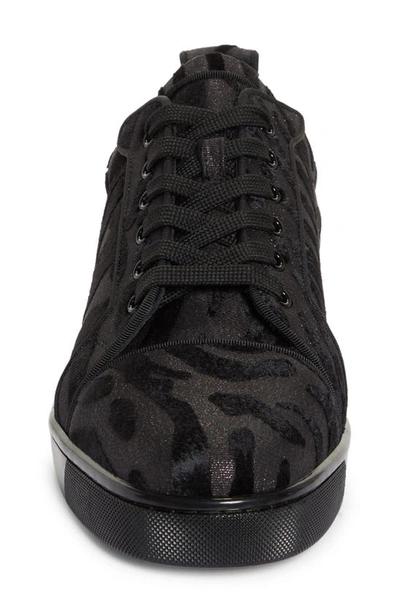 Shop Christian Louboutin Louis Junior Orlato Low Top Sneaker In Bk01 Black