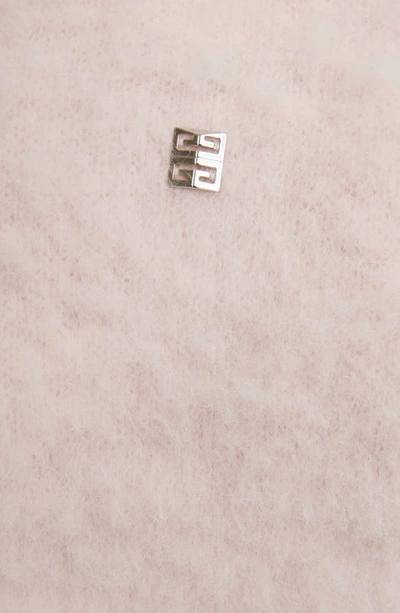 Givenchy 4g Crop Alpaca & Wool Blend Turtleneck Sweater In Blush Pink