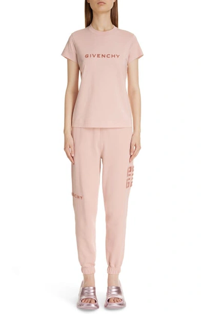 Shop Givenchy Slim Fit 4g Logo Patch Joggers In Blush Pink