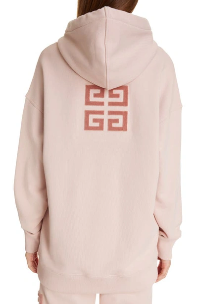 Shop Givenchy Oversize Logo Patch Hoodie In Blush Pink