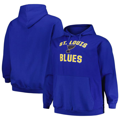 Shop Profile Blue St. Louis Blues Big & Tall Arch Over Logo Pullover Hoodie