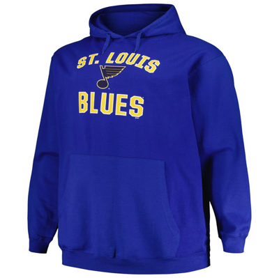 Shop Profile Blue St. Louis Blues Big & Tall Arch Over Logo Pullover Hoodie