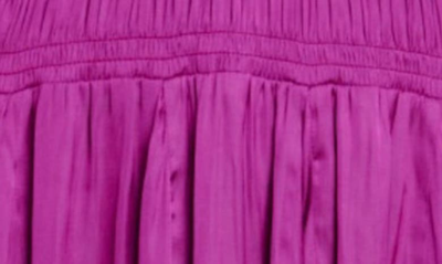 Shop Maje Risaphir Bracelet Sleeve Satin Minidress In Fuchsia Pink