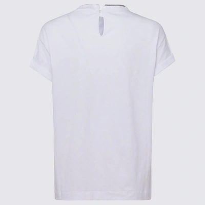 Shop Brunello Cucinelli White Cotton Blend T-shirt