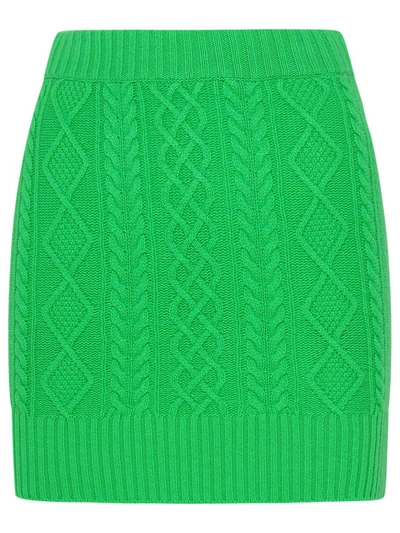 Shop Eleonora Gottardi Cashmere Blend Miniskirt In Green