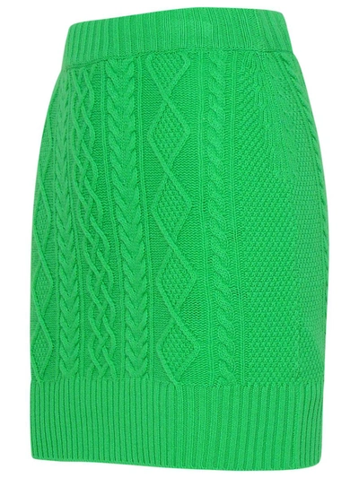 Shop Eleonora Gottardi Cashmere Blend Miniskirt In Green