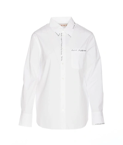 Shop Marni Shirts In White