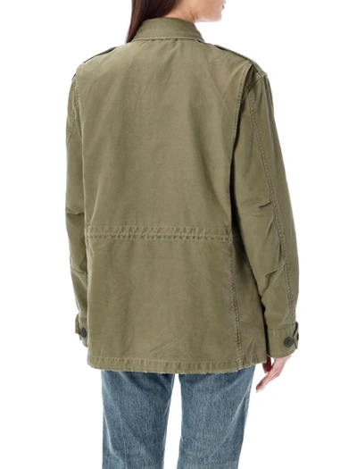 Shop Polo Ralph Lauren Broken-twill Field Jacket In Militare