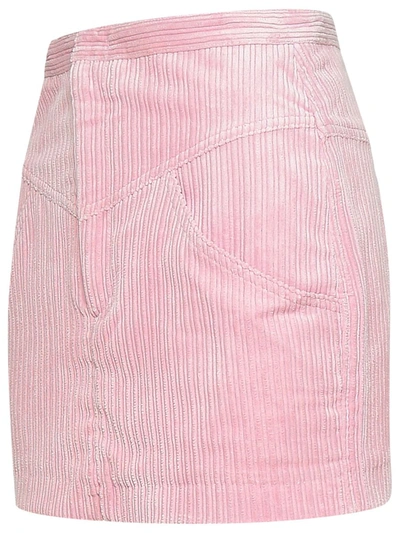 Shop Isabel Marant Melva Pink Polyester Blend Miniskirt