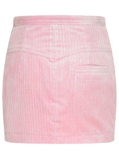 Shop Isabel Marant Melva Pink Polyester Blend Miniskirt