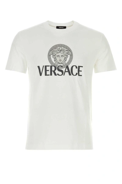 Shop Versace T-shirt In White