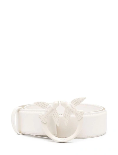 Shop Pinko Belts In Bianco + Bianco-block
