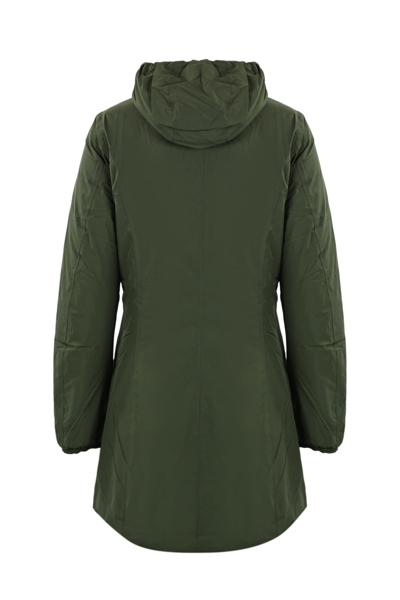 Shop K-way Denise St Thermo Reversible Jacket In Green B - Black P