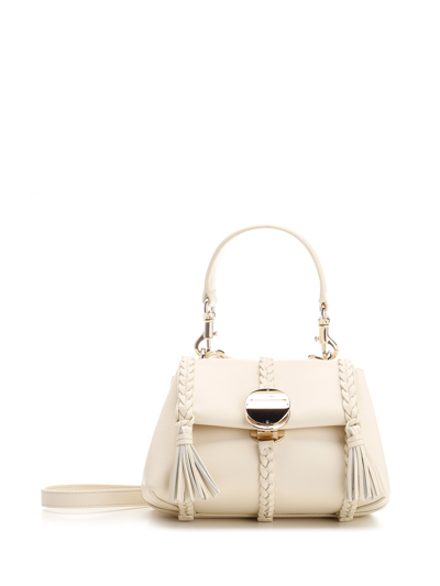 Shop Chloé Penelope Small Handle Bag In White