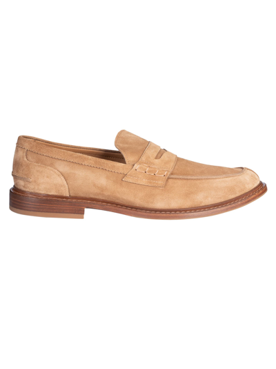 Shop Brunello Cucinelli Fitted Classic Loafers