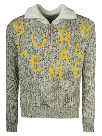 Shop Bluemarble Logo Ribbed Sweater In Green