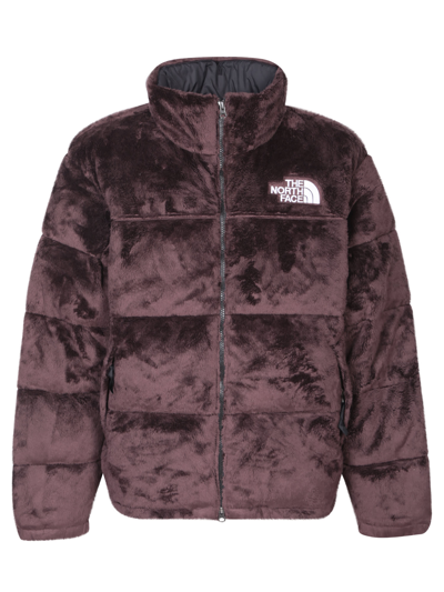 Shop The North Face Versa Velour Nuptse Brown Jacket