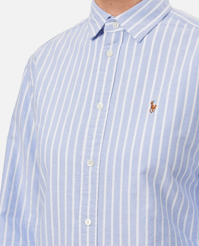 Shop Polo Ralph Lauren Long Sleeve Buttons Shirt In Clear Blue