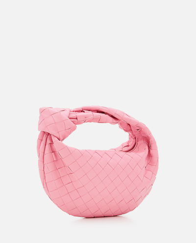 Shop Bottega Veneta Mini Jodie Leather Handbag In Pink