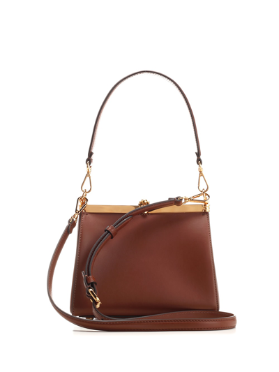 Shop Etro Vela Mini Shoulder Bag In Brown