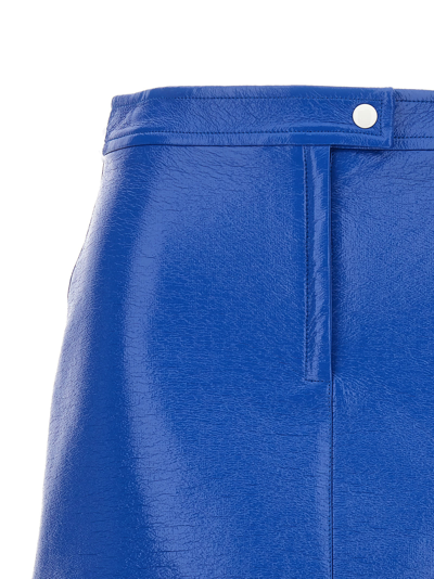 Shop Courrèges Reedition Vinyl Mini Skirt In Blue
