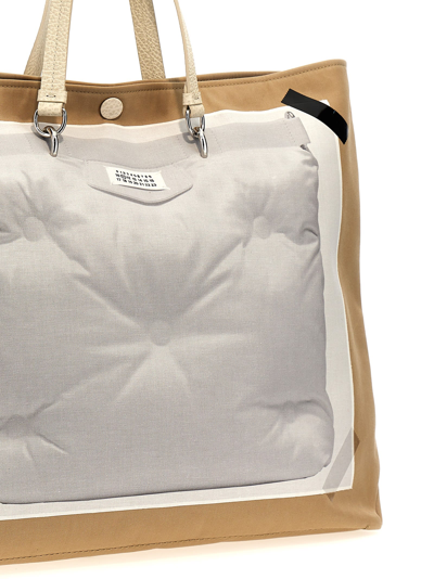 Shop Maison Margiela Trompe Loeil 5ac Classique Medium Shopping Bag In Gray